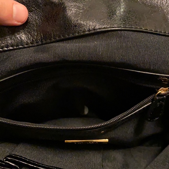 Badgley Mischka Black and Tan purse - Picture 11 of 16